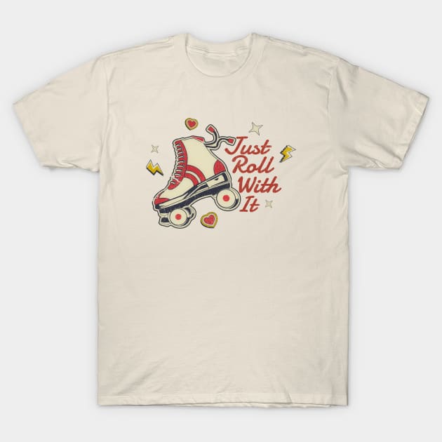 Just Roll With It - retro 80s T-Shirt by SUMAMARU